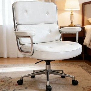 Achetez une chaise de bureau moderne de haute qualité en cuir synthétique confortable, chaise ergonomique pour la maison, chaise pivotante, chaises de bureau - Product Image 2