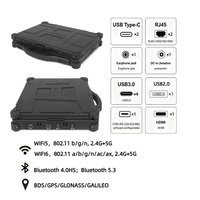Portátil Robusto de 14/15.6/17.3 Pulgadas de Alto Rendimiento para Campo, Intel I7/I9 11/13ª Gen, 2.4G+5G, GPS con Puerto Serial