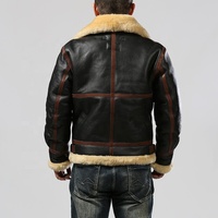 Veste en cuir véritable de haute qualité pour hommes, design de mode pour hommes, bombardier B3 en fourrure de mouton pour hommes, nouveauté en gros OEM