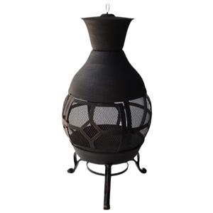 Cheminée <span class=keywords><strong>mexicaine</strong></span> noire d'intérieur, foyer extérieur, jardin, cheminée en céramique d'argile avec cheminée - Product Image 1