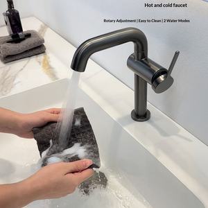 Robinet de lavabo de style luxueux nouvelle génération, rotatif, en céramique, eau froide et chaude, anti-éclaboussures, multifonction - Product Image 1