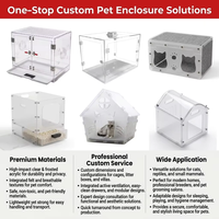 Usine DSP Vietnam : Solution complète OEM ODM pour cage transparente en acrylique pour petits animaux avec roulettes, idéale pour l'affichage en animalerie