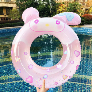 Bouée de natation gonflable pour enfants, en PVC épaissi, design rond, pour piscine et aire de jeux, 60-70 cm - Product Image 4