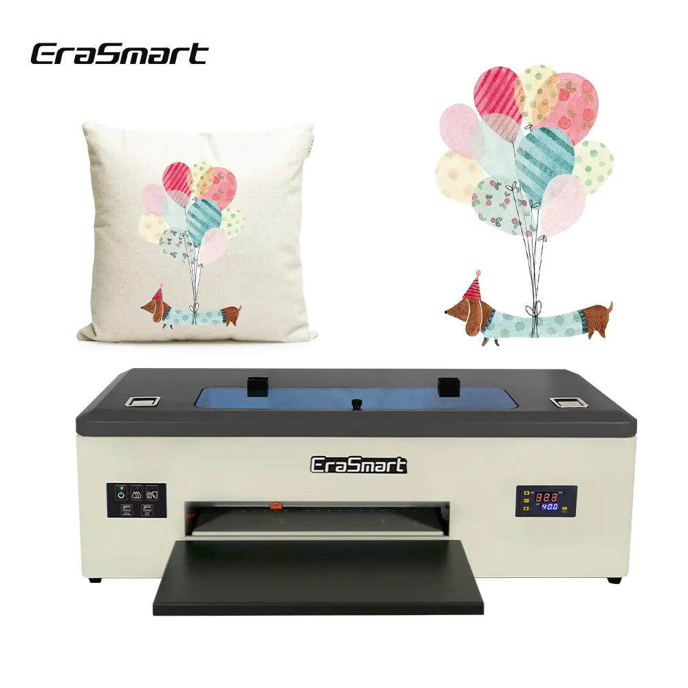 Erasmart החדש טכנולוגיה C M Y K W 5 צבעים ישיר כדי סרט מדפסת DTF העברת מדפסת עבור חולצה הדפסה
