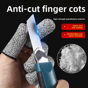 Best verkochte niveau 5 snijbestendige, scheurbestendige, niet-steriele vingerbeschermers - duimmesbeschermer van HPPE-materiaal, elastisch - Product Image 3