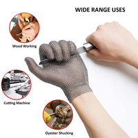 Gants de travail en maille d'acier inoxydable, résistance au coupure niveau 5 ANSI, pour la sculpture sur bois et la manipulation du verre, directement de l'usine