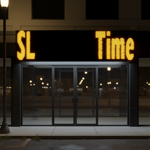 SL Time LED Display Sign 3mm Pixel Outdoor Waterproof IP65 7000cd Brightness Wall <b>Mount</b> Advertising Sign - Product Image 2