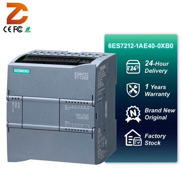 Siemens Brand New Original 6ES7212-1AE40-0XB0 CPU1212C Plc Programming Controller SIMATIC S7-1200 Compact Module DC/DC/DC