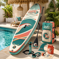 Planche de paddle gonflable double couche en PVC EVA Drop-stitch – Écologique et portable (11-15 kg) pour les eaux océaniques