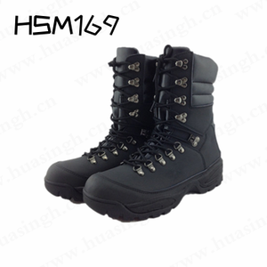 <span class=keywords><strong>WYX</strong></span>,8 pouces plein cuir nubuck supérieur noir bottes de Combat quotidien Super forte adhérence EVA + semelle extérieure en caoutchouc bottes de randonnée HSM169 - Product Image 1