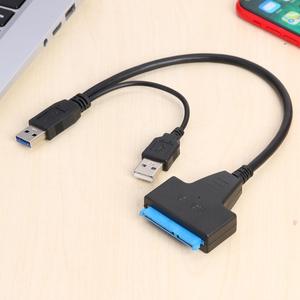 <span class=keywords><strong>Adaptador</strong></span> dual USB3.0 <span class=keywords><strong>a</strong></span> <span class=keywords><strong>SATA</strong></span> Notebook Cable <span class=keywords><strong>adaptador</strong></span> de disco duro compatible con SSD y 22 pines 2,5 "HHD y controlador de <span class=keywords><strong>DVD</strong></span> - Product Image 3