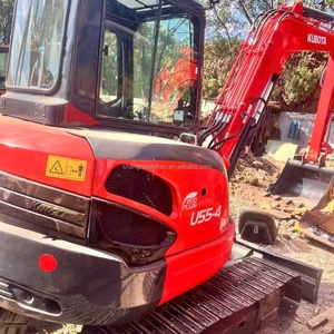 Excavatrice d'occasion U55-4 d'origine japonaise avec moteur Cummins, hydraulique Kawasaki, roulement central, godet de 5,5 tonnes, prête à l'emploi - Product Image 2