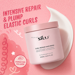 Masque capillaire réparateur SILU <span class=keywords><strong>Family</strong></span> Use Curl Repair 500ml, adapté aux enfants et aux adultes, au collagène hydrolysé, hydratation intense pour tous les types de cheveux bouclés - Product Image 2