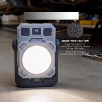 Lampe de travail LED pliable multifonctionnelle rechargeable et étanche avec base magnétique, 180° °   Lampe mécanique rotative pour réparation automobile