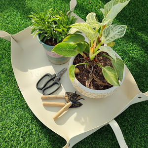 Alfombrilla de cuero PU para macetas, bandejas para macetas de jardín, cambiador de macetas, herramientas de jardín, alfombrilla para trasplantar para interiores y exteriores - Product Image 6