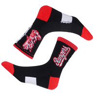 Chaussettes de sport pour hommes, chaussettes de basket-ball brodées personnalisées en gros, chaussettes athlétiques hip-hop avec logo
