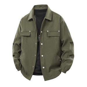 เสื้อแจ็คเก็ตผู้ชายแบบมีฮู้ดสำหรับฤดูหนาว ปกยาว กันลม ผลิตจากใยไผ่ สวมใส่สบาย สีพื้น ระบายอากาศได้ดี มีซิป ODM เท่ห์ๆ - Product Image 4