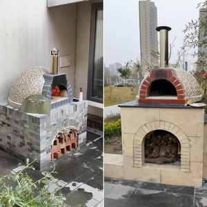 Horno <span class=keywords><strong>de</strong></span> Pizza Redondo <span class=keywords><strong>de</strong></span> Leña <span class=keywords><strong>para</strong></span> Exteriores, Máx. 400 Grados, Hornos <span class=keywords><strong>para</strong></span> Hornear Pizza - Product Image 6