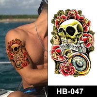 Offre Spéciale – Tatouages Temporaires Réalistes pour Hommes et Femmes, Motifs Tribaux Horrifiants, Crânes, pour Manches et Poitrine – Idéal Halloween