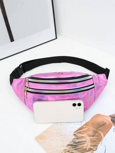 Nueva llegada: Riñonera reflectante láser multibolsillos para correr, bandolera de moda con logo personalizado - Product Image 2