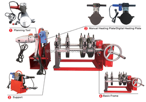 工場供給160mm2クランプ手動バットフュージョン機HDPE熱融着溶接機HDPEパイプバット溶接機 - Product Image 2