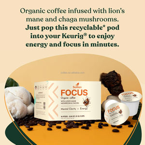 Café Instantâneo em Pó de Cogumelo Orgânico Lions Mane com Marca Privada OEM da Fábrica da China Compatível com Keurig K-Cup - Product Image 2