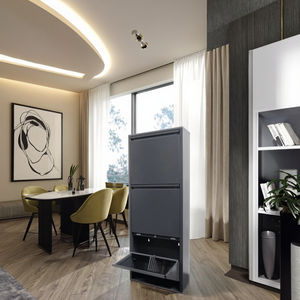 Металлический настенный шкаф для обуви с 4 выдвижными ящиками, современный, прочный, для дома и гостиной, от фабрики в Гуанчжоу - Product Image 6