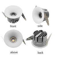 Alto CRI Modern Anti-Glare Cob Downlight 7W 9W 10W 12W Foco de techo LED empotrado de aluminio
