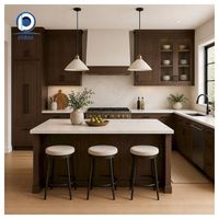 Armoire de cuisine classique rétro en bois massif Prima, meuble de rangement en chêne durable pour cuisine de maison familiale rurale