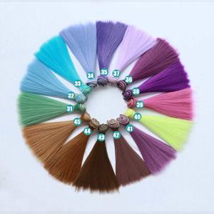 FSTYLER bambola pezzo di capelli ad alta temperatura in fibra sintetica riccioli dritto di fabbrica per BJD SD fai da te 15cm 20cm 25cm - Product Image 3