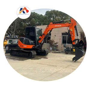 Mini-excavatrice sur chenilles d'occasion HITACHI ZX50U-2 ZX 50 U Zaxis 50U 5 tonnes, modèle d'origine japonais, ZX50 à oscillation de queue zéro - Product Image 1