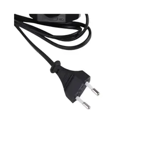 Electric Plug with Wire Tinned cooper Printer Power Cord Cable for European Black