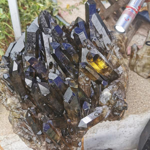 Commercio all'ingrosso grande Citrine Smoky Quartz Cluster Naturale <span class=keywords><strong>Citrino</strong></span> Cluster Per La Decorazione - Product Image 5