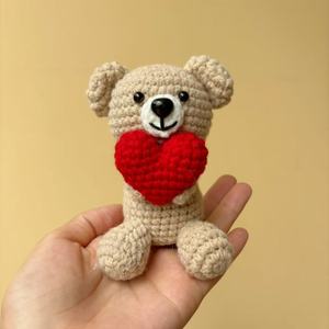 Regali Positivi: Orsetto di Crochet Fatto a Mano, Bambola Emozionale Lavorata a Maglia, Orsetto di Crochet per il Supporto e la Positività, Ideale come Regalo - Product Image 3
