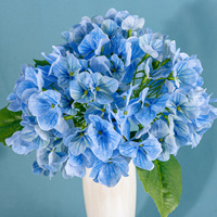 Bunga Hydrangea Buatan Sentuhan Realistis Gel Lembut Melembapkan Buatan Tangan Murni Gaya Alami Alat Peraga Fotografi