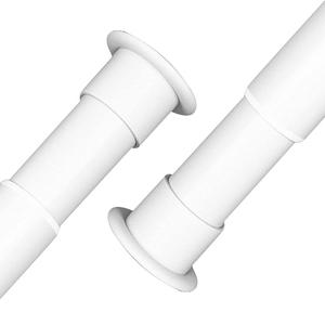 Barra de Cortina Ajustable Antideslizante Negra Sólida para División de Espacios, Barra de Cortina de Ducha de Alta Resistencia con Tensión de Resorte para Baño - Product Image 1