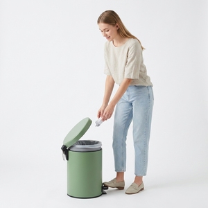 <span class=keywords><strong>Cubo</strong></span> de <span class=keywords><strong>Basura</strong></span> SY para Cocina y Baño, 3L 5L 12L, Blanco, Plateado, Verde, Redondo, con <span class=keywords><strong>Pedal</strong></span>, de Acero Inoxidable y Hierro, Contenedor de <span class=keywords><strong>Basura</strong></span> con Soporte - Product Image 3