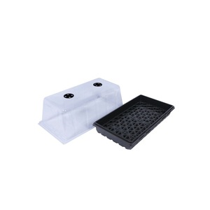 Plateau en <span class=keywords><strong>plastique</strong></span> réutilisable carré Boîte de culture de propagation de légumes de jardin avec couvercle Plateaux de pépinière <span class=keywords><strong>Semis</strong></span> non pliable - Product Image 3