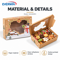 Kotak Hadiah Cellophane Ringan dan Hemat Biaya dengan Jendela untuk Produk Hadiah Natal, Paket Suvenir Kecil, Kemasan Ritel