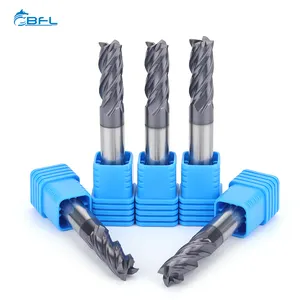 Carboneto sólido BFL 4 Flauta Square End Mills Fresa De Metal