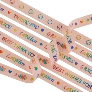 Wholesale Factory 19mm Luxury Polyester Ribbon Customized Printed Craft Ribbon for <b>Gift</b> Decoration and Wrapping <b>Bow</b> - Product Image 6