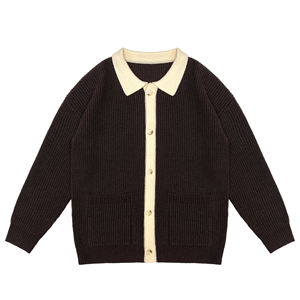 Cardigan <span class=keywords><strong>Pullover</strong></span> da Uomo Personalizzato Invernale alla Moda a Manica Lunga con Logo, <span class=keywords><strong>Polo</strong></span> e Maglione Lavorato a Maglia - Product Image 1