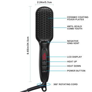 Nuevo Estilizador de Barba <span class=keywords><strong>para</strong></span> Hombre, <span class=keywords><strong>Cepillo</strong></span> <span class=keywords><strong>Alisador</strong></span> de Cabello PTC Multifuncional <span class=keywords><strong>para</strong></span> Cabello Lacio y <span class=keywords><strong>Rizado</strong></span> - Product Image 5