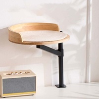 Nouveau Lit Flottant pour Chat en Rotin Double Couche, Design Portable et Réglable en Hauteur, Idéal pour l'Hiver et le Bureau, Gain de Place
