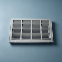 Grille de ventilation fixe à simple lamelle en acier laminé à froid 20*12 de haute qualité, revêtement poudré blanc, pour retour d'air centralisé au plafond