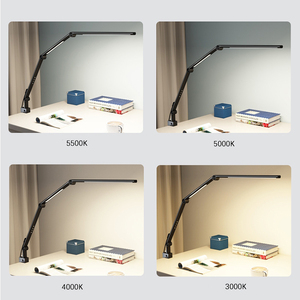Đèn bàn <span class=keywords><strong>LED</strong></span> điều chỉnh hiện đại có thể thu vào điều khiển cảm ứng không nhấp nháy Hợp kim nhôm cao CRI 95 màu Temp 3000-5500K có thể điều chỉnh độ sáng - Product Image 2
