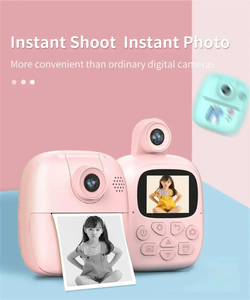 A19 Kids Instant <b>Print</b> <b>Camera</b> 24MP Zero Ink Kids Digital <b>Camera</b> 1080P 2.0 inch Display Child Selfie <b>Camera</b> Toy Pink Blue Color - Product Image 3