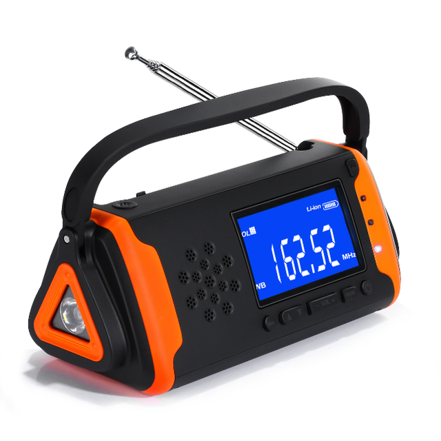 Vofull Digital Radio with Flashlight and 4000 Power Bank Big LCD Display WB Weather Alert Radio