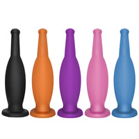 Plug anal en silicone souple en forme de bouteille de vin, masseur pour masturbation anale féminine, jouet sexuel pour adultes, portable
