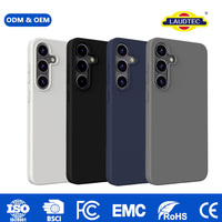 Nouvelle coque de protection en silicone liquide mat anti-traces de doigts, anti-dérapante, anti-rayures pour Samsung Galaxy S24 Plus